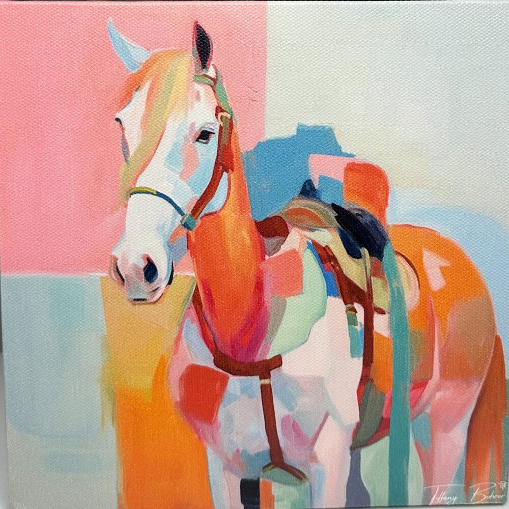 "The Steady One Horse" by Tiffany Bohrer - Archival Giclée Print on Canvas